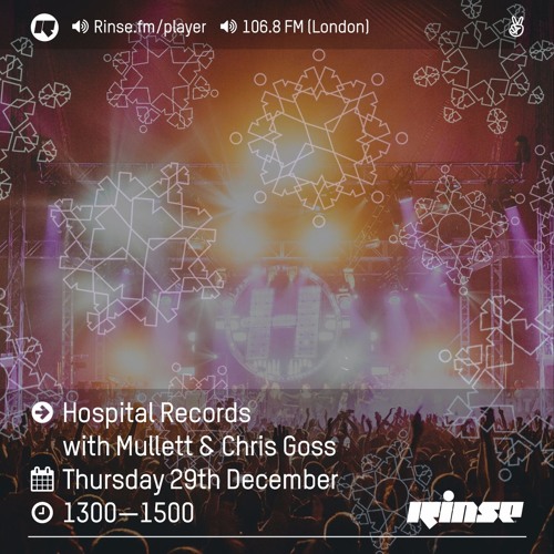 Rinse FM Podcast - Hospital Records - Mullett & Chris Goss (2016-12-29)