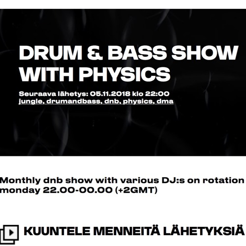 Drum & Bass show with Physics - November (2018/11/06)